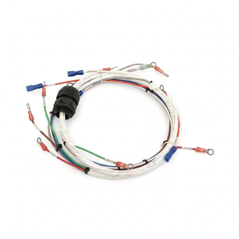 Industrial Wire Harness with Cable Gland & Ring Terminals Industrial Wire Harness with Cable Gland & Ring Terminals