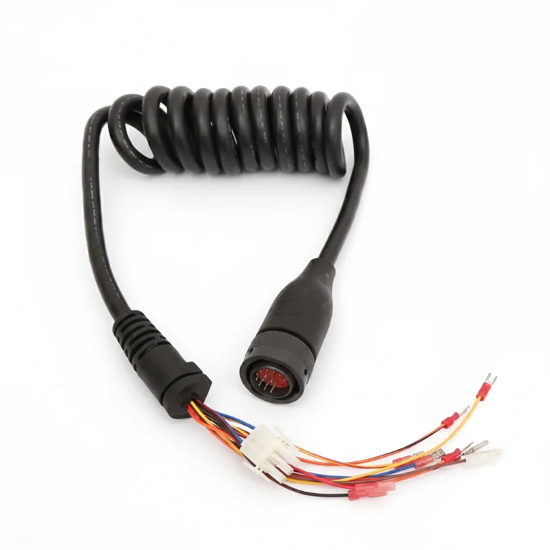 Metal Waterproof Spiral Wire Cable Harness Assembly, trailer spiral cord