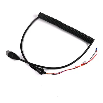 Ring Terminal to Square Connector Spiral Wire Cable Harness Assembly