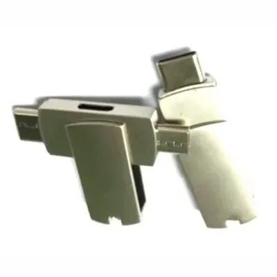 2 in 1 adapter Type C to Android, zinc housing, POGO pin magnetic