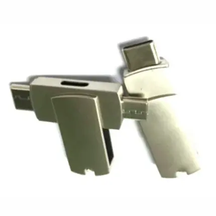 2 in 1 adapter Type C to Android, zinc housing, POGO pin magnetic
